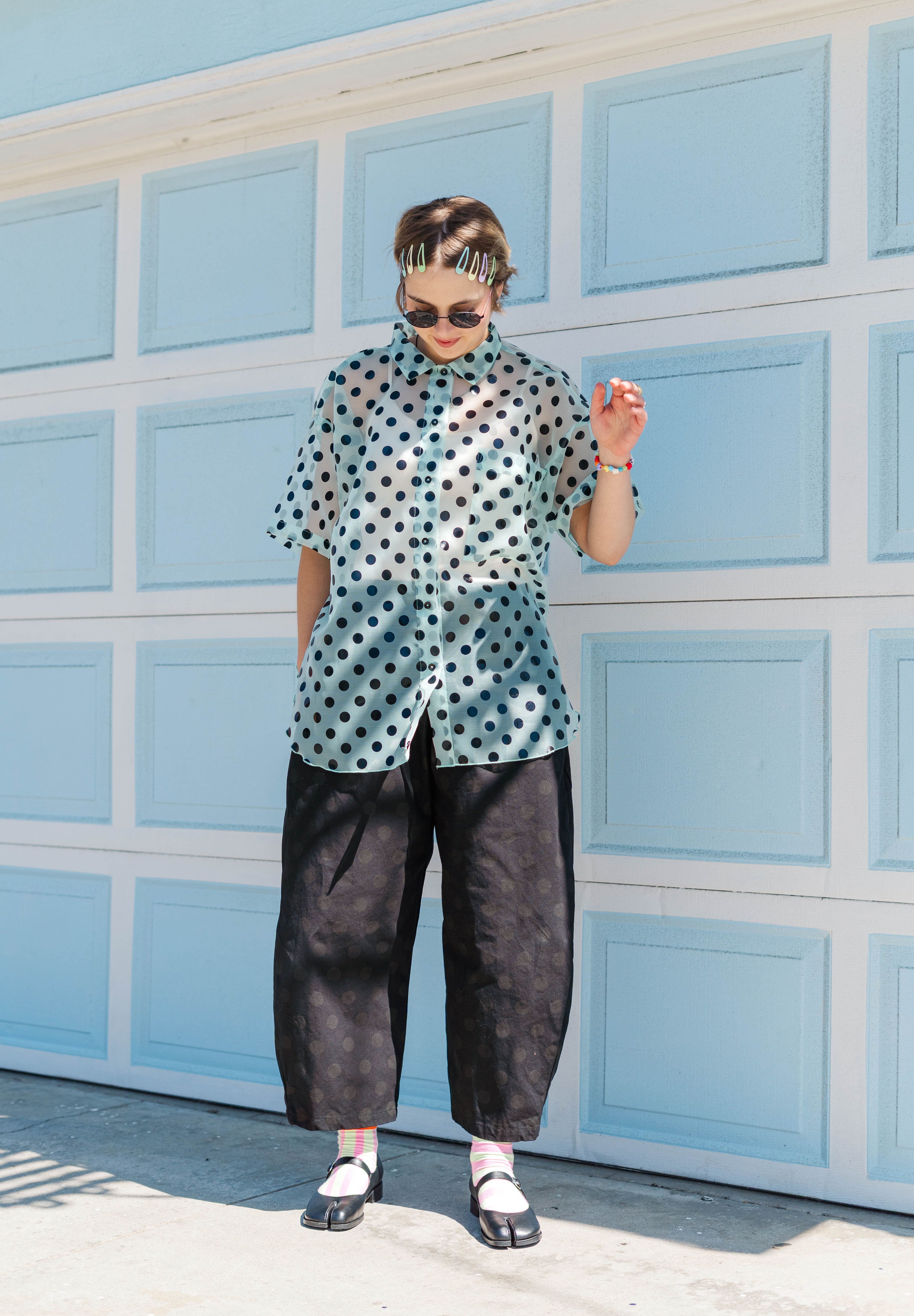 Black Polka Dot Balloon Pant