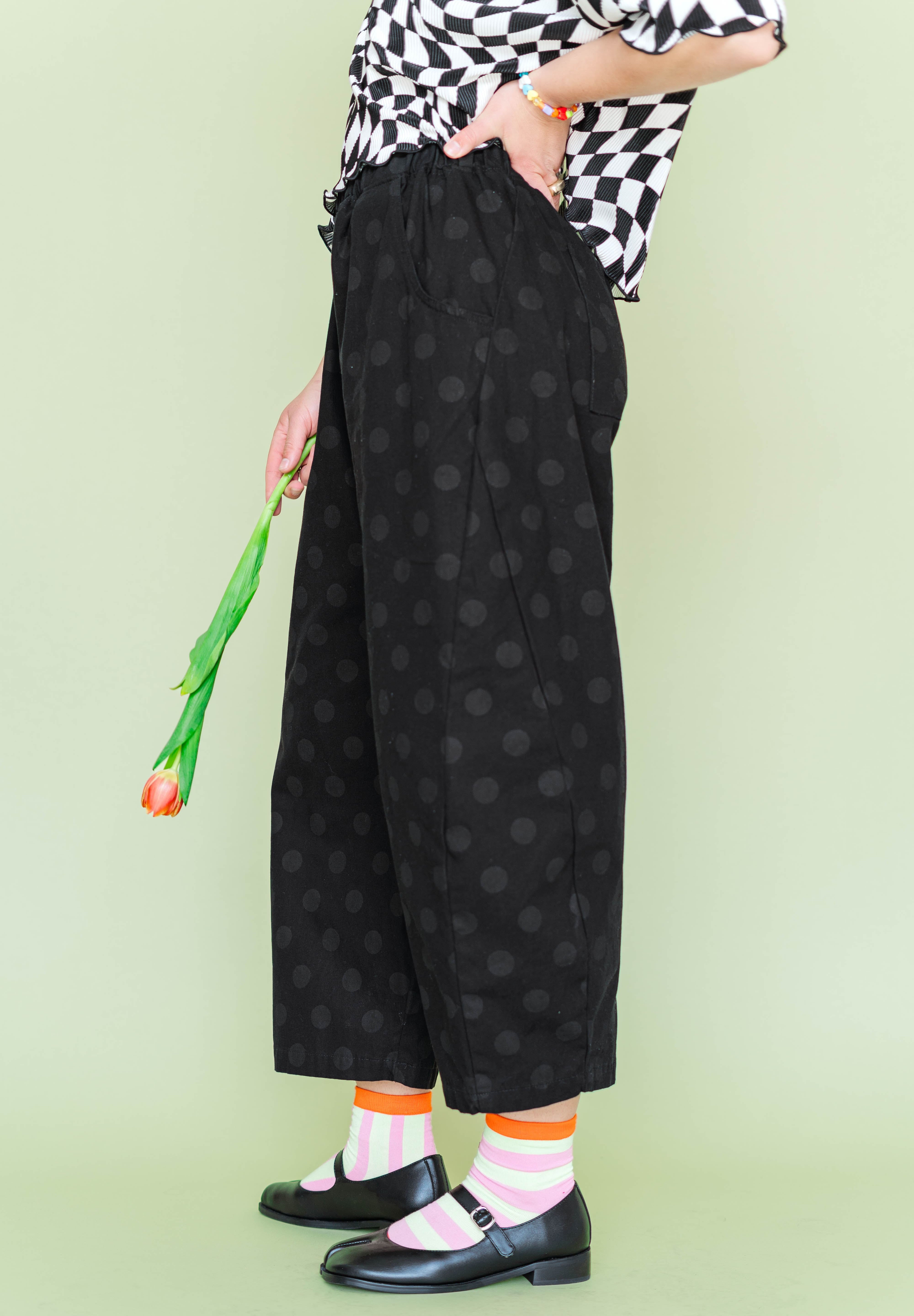 Black Polka Dot Balloon Pant