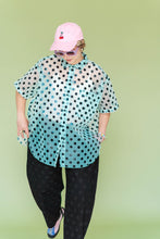 Sheer Mint Chocolate Chip Polka Dot Tulip Top