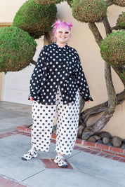 Black Polka Dot SVLS Top