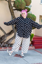 Black Polka Dot SVLS Top