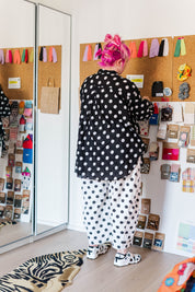 Black Polka Dot SVLS Top