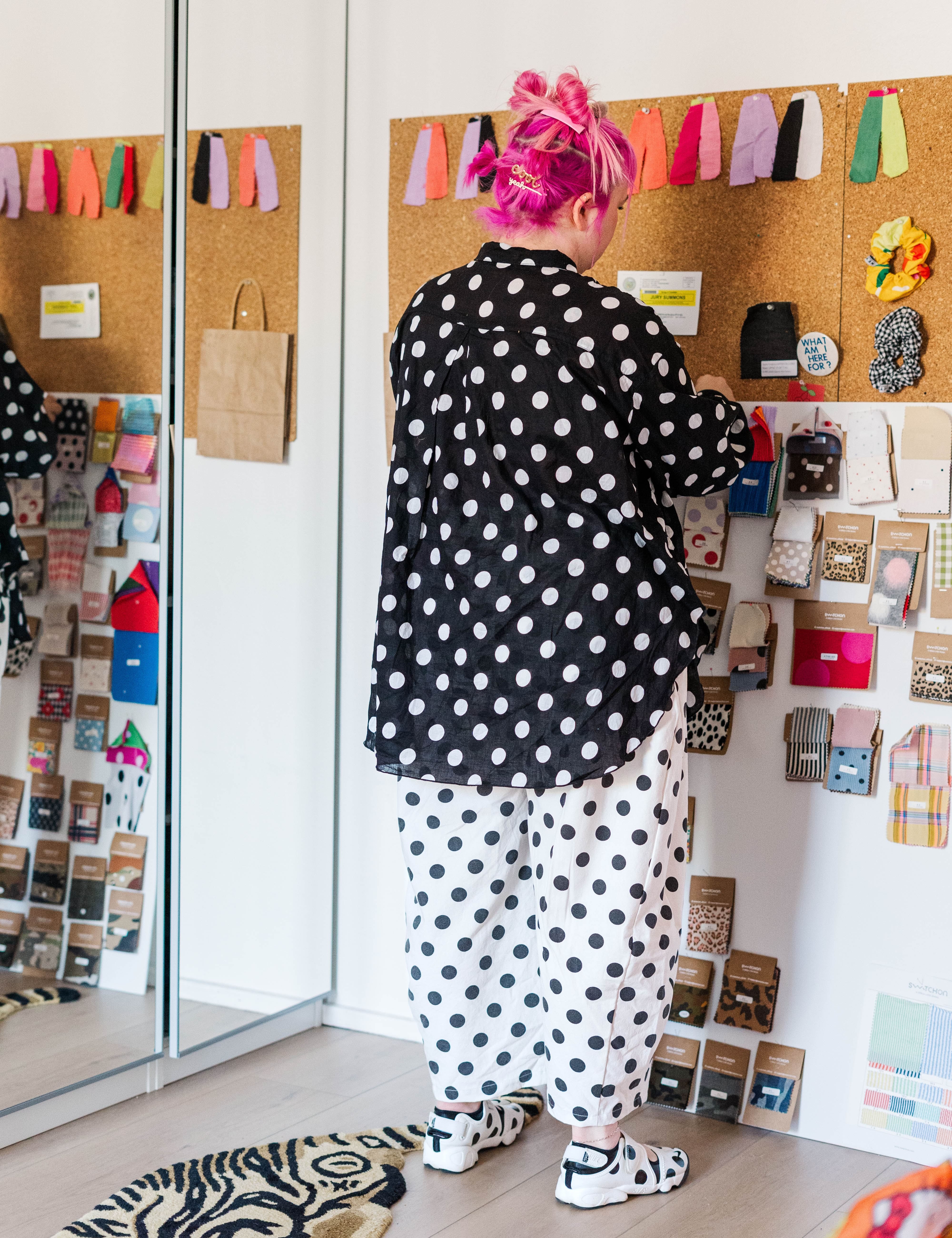 Black Polka Dot SVLS Top