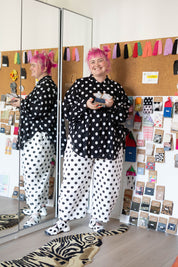 Black Polka Dot SVLS Top