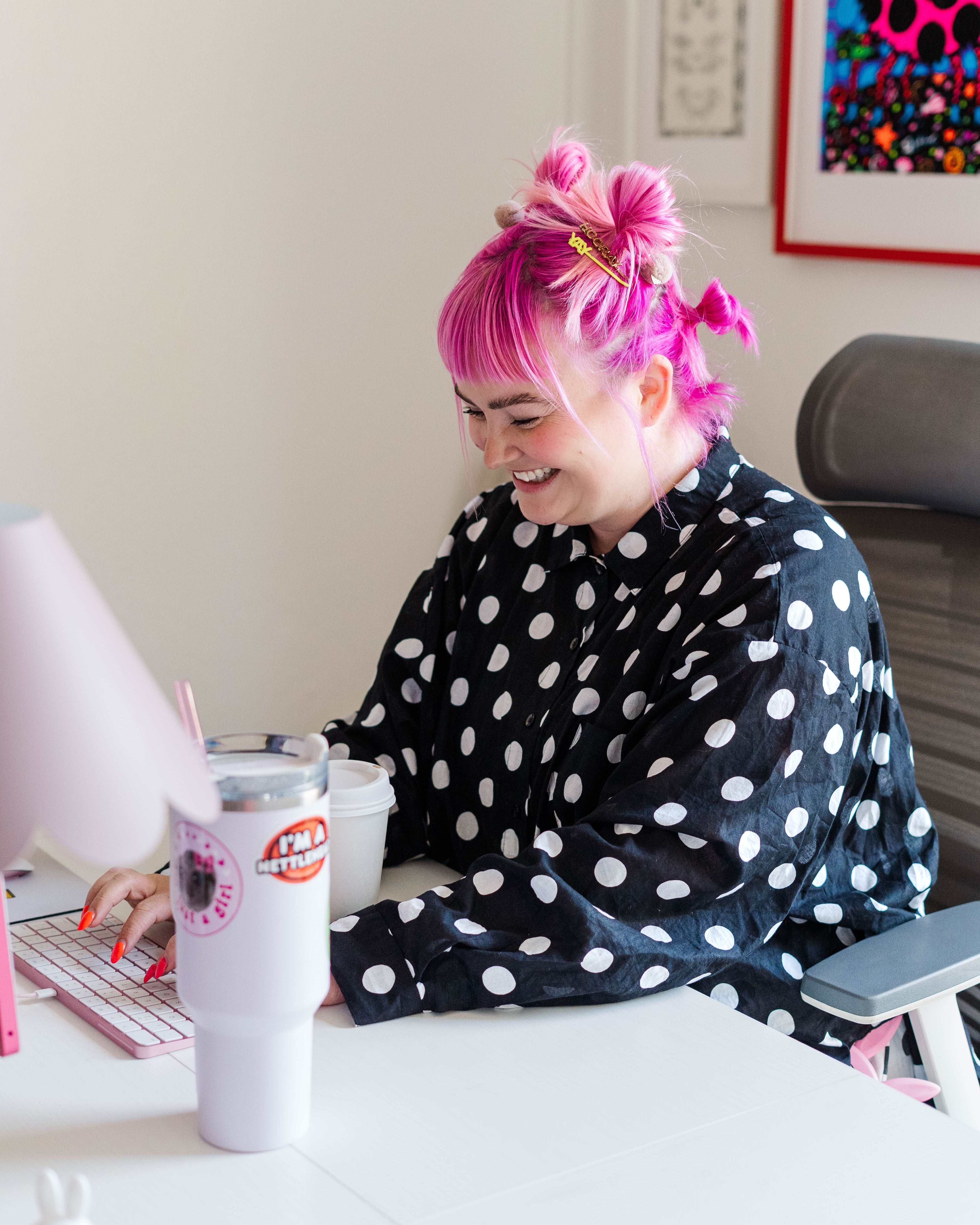 Black Polka Dot SVLS Top