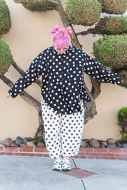 Black Polka Dot SVLS Top
