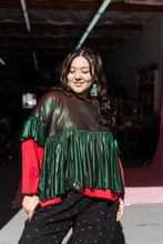 Green Tinsel Mushroom Top