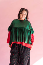 Green Tinsel Mushroom Top