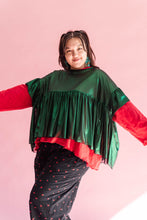 Green Tinsel Mushroom Top