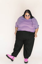 Black Twill Barrel Pant