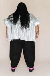 SILVER METALLIC MUSHROOM TOP
