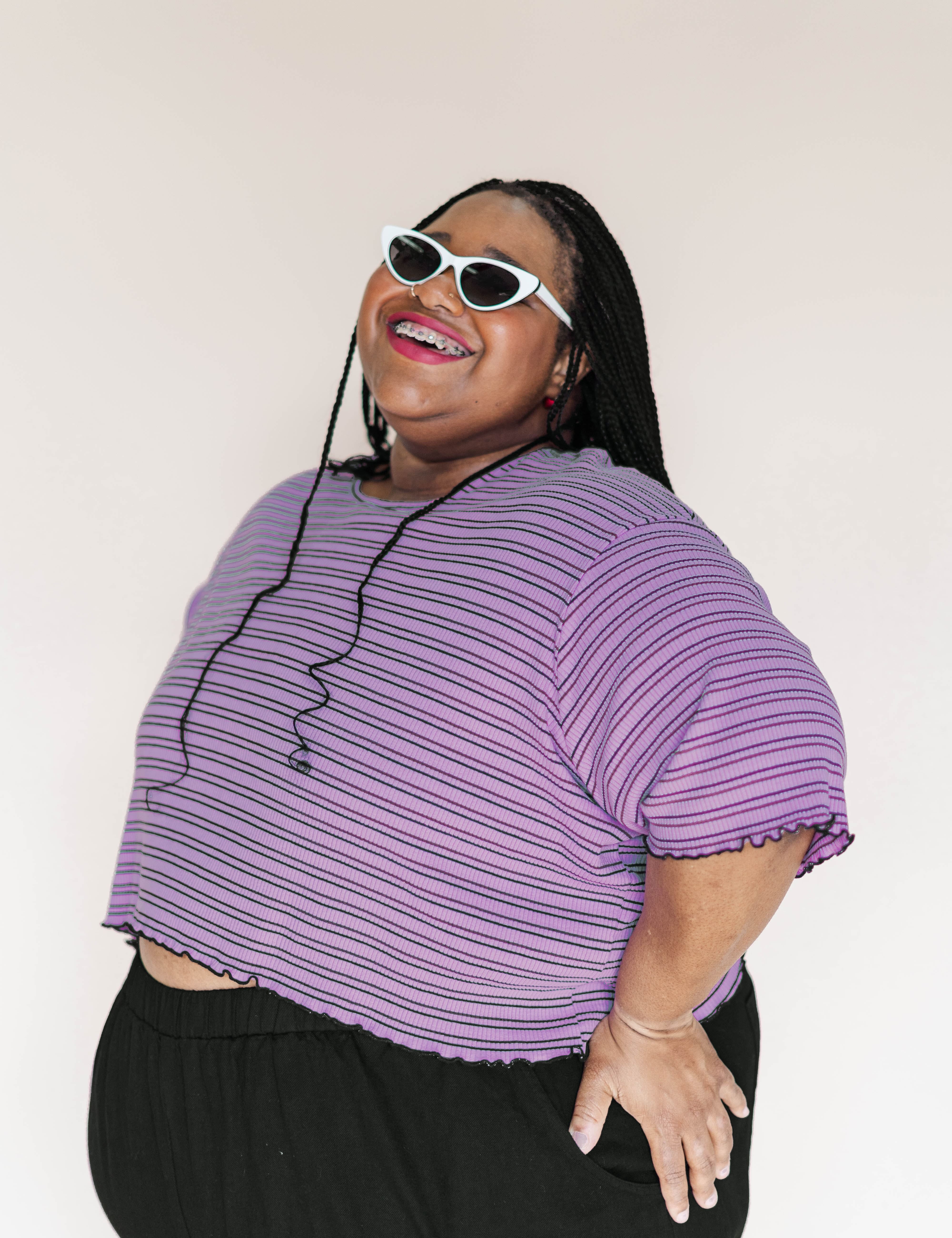 Lilac Stripe Favorite Tee