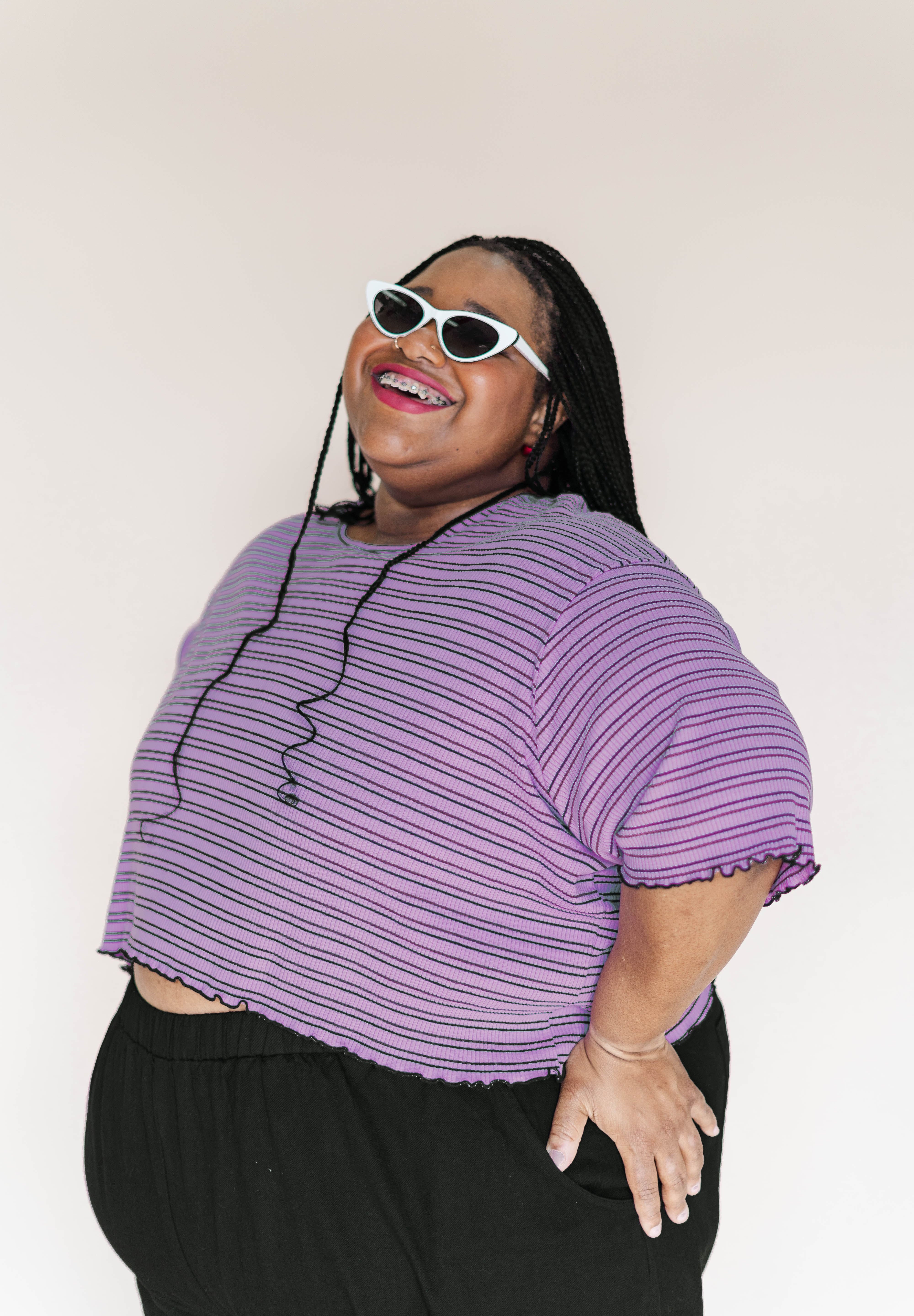 Lilac Stripe Favorite Tee