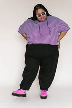 Black Twill Barrel Pant