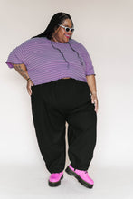 Black Twill Barrel Pant