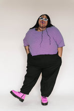 Black Twill Barrel Pant