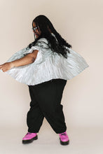 Black Twill Barrel Pant