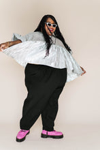 Black Twill Barrel Pant