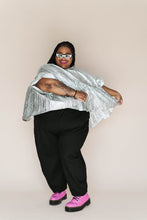 Black Twill Barrel Pant