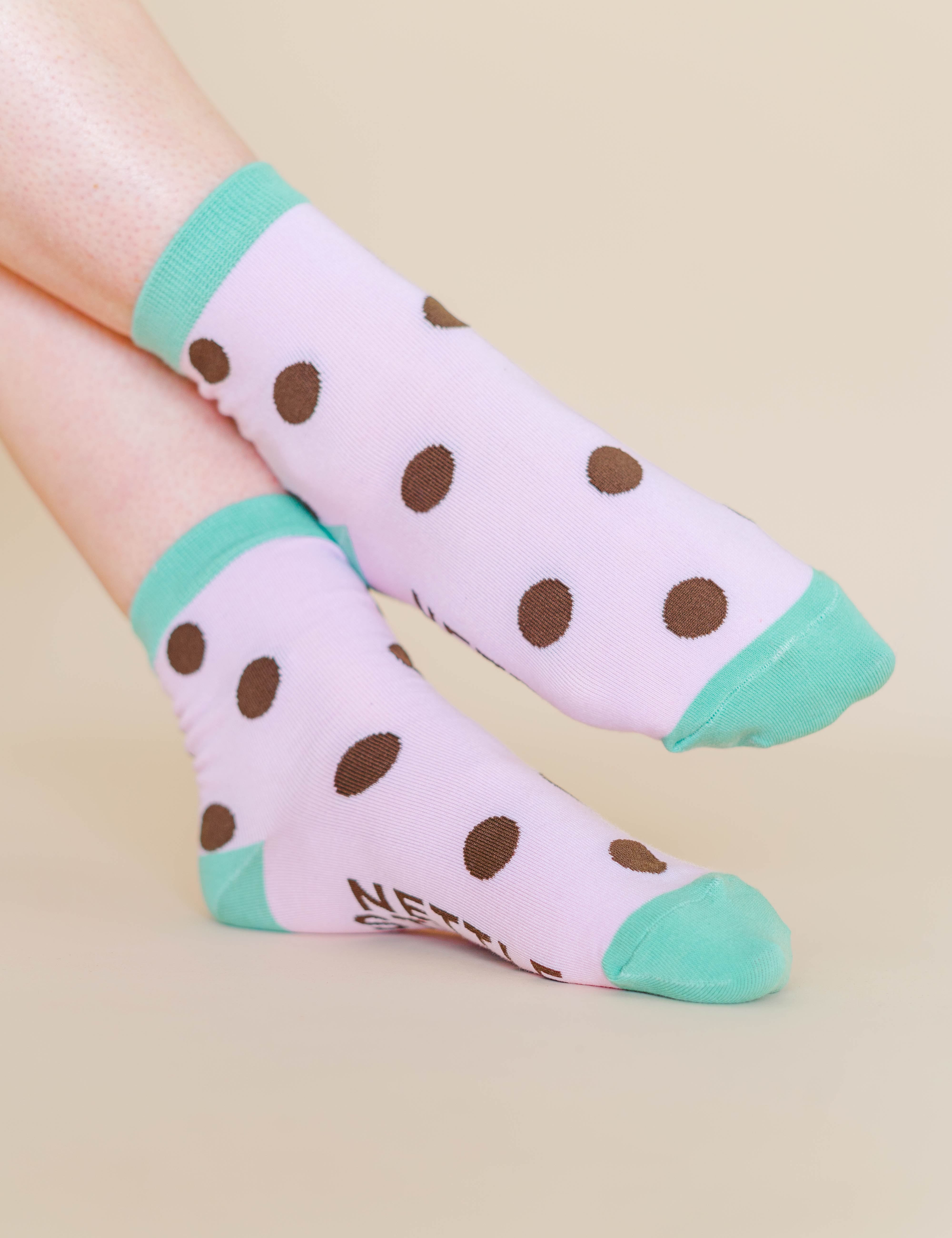 Blackberry Dot Socks