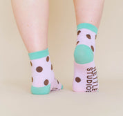 Blackberry Dot Socks