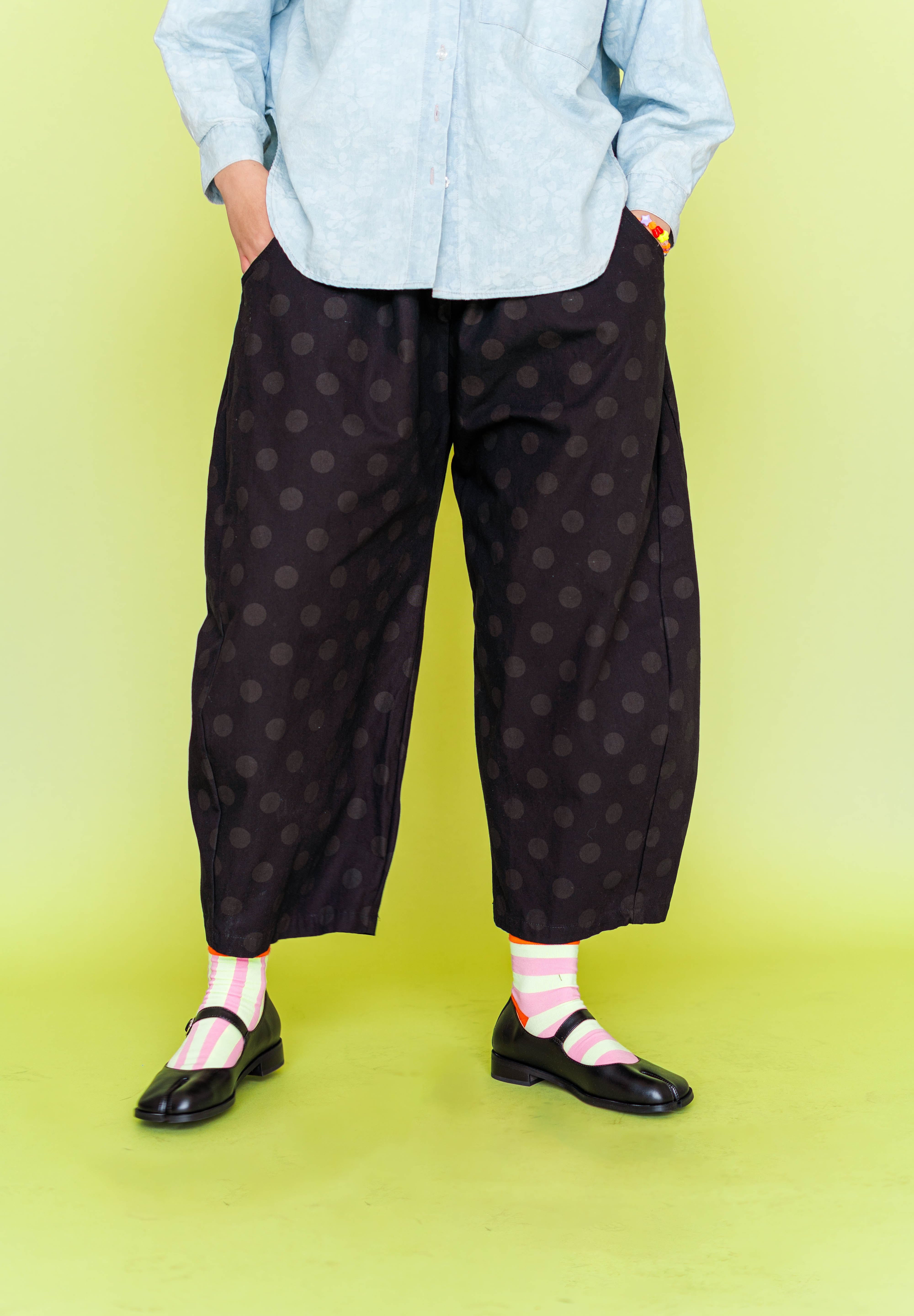 Black Polka Dot Balloon Pant