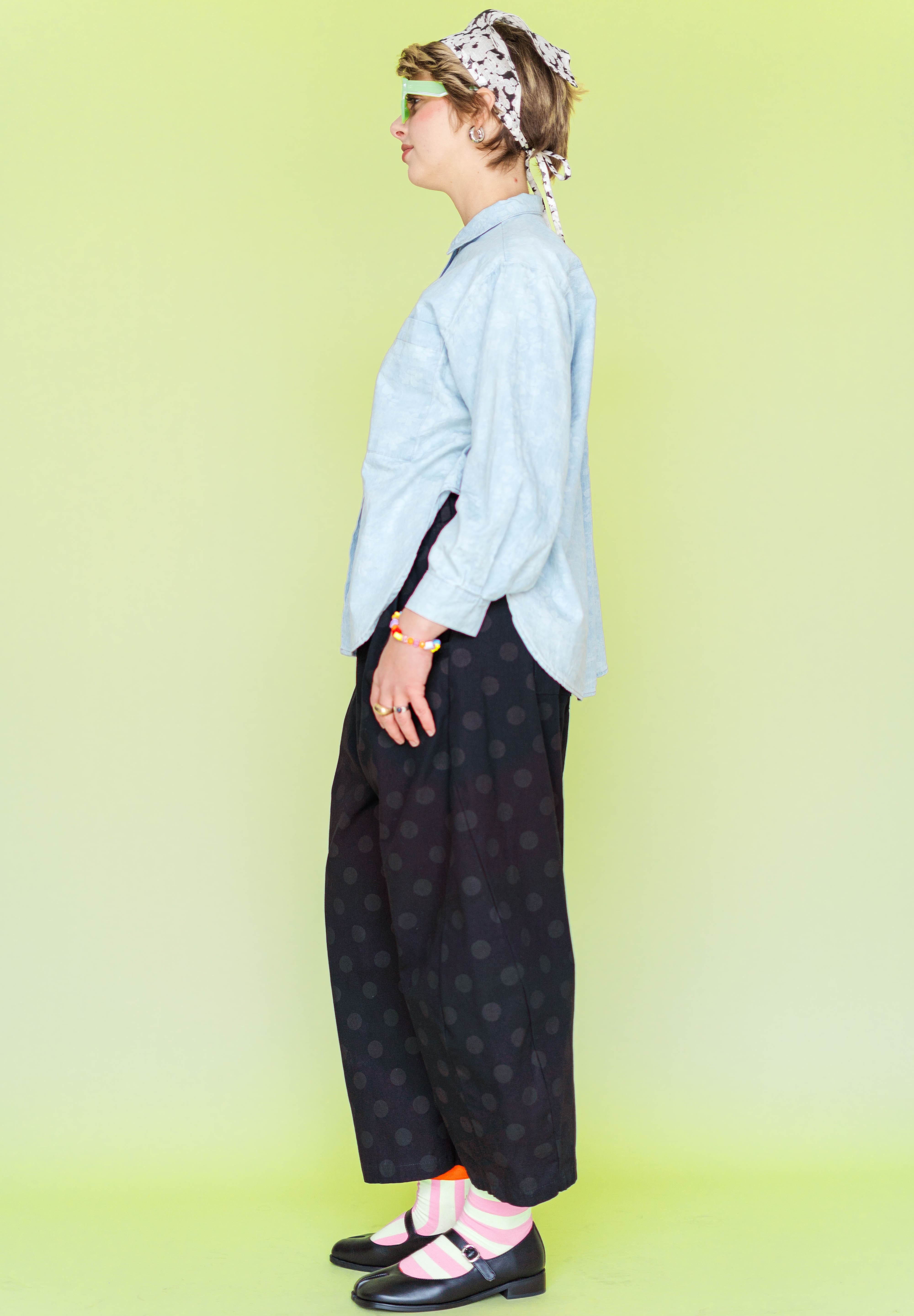 Black Polka Dot Balloon Pant