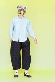 Bleached Floral Chambray SVLS Top