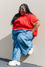 Light Floral Chambray Ruffle Pants