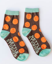 Chocolate Orange Dot Socks