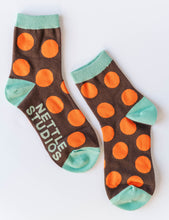 Chocolate Orange Dot Socks