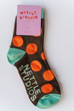 Chocolate Orange Dot Socks