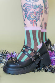 CHOCOLATE STRIPE SOCKS