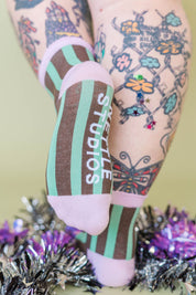 CHOCOLATE STRIPE SOCKS