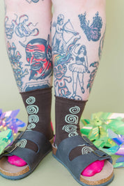 Chocolate Spiral Socks