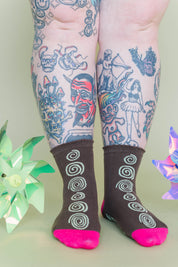 Chocolate Spiral Socks