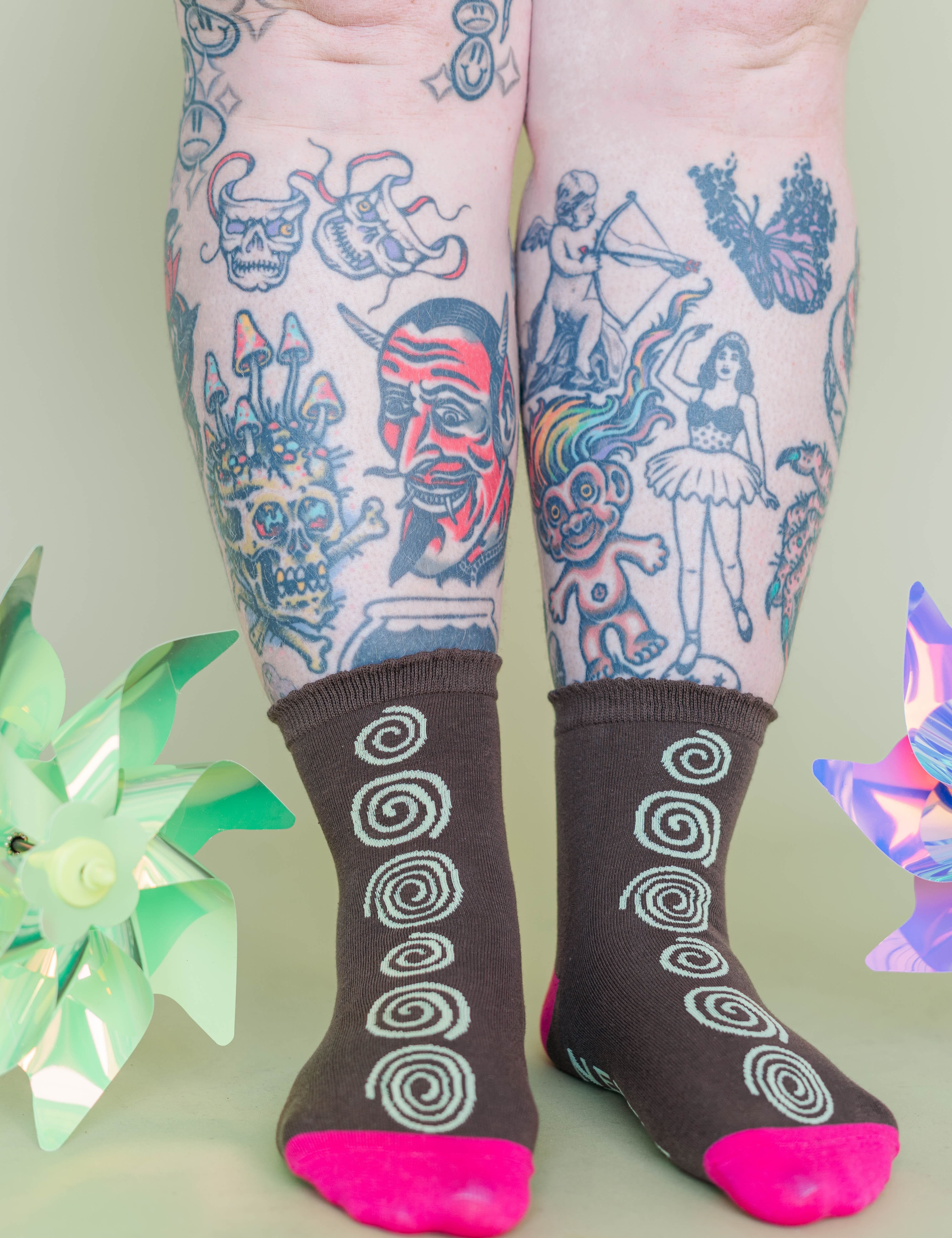 Chocolate Spiral Socks