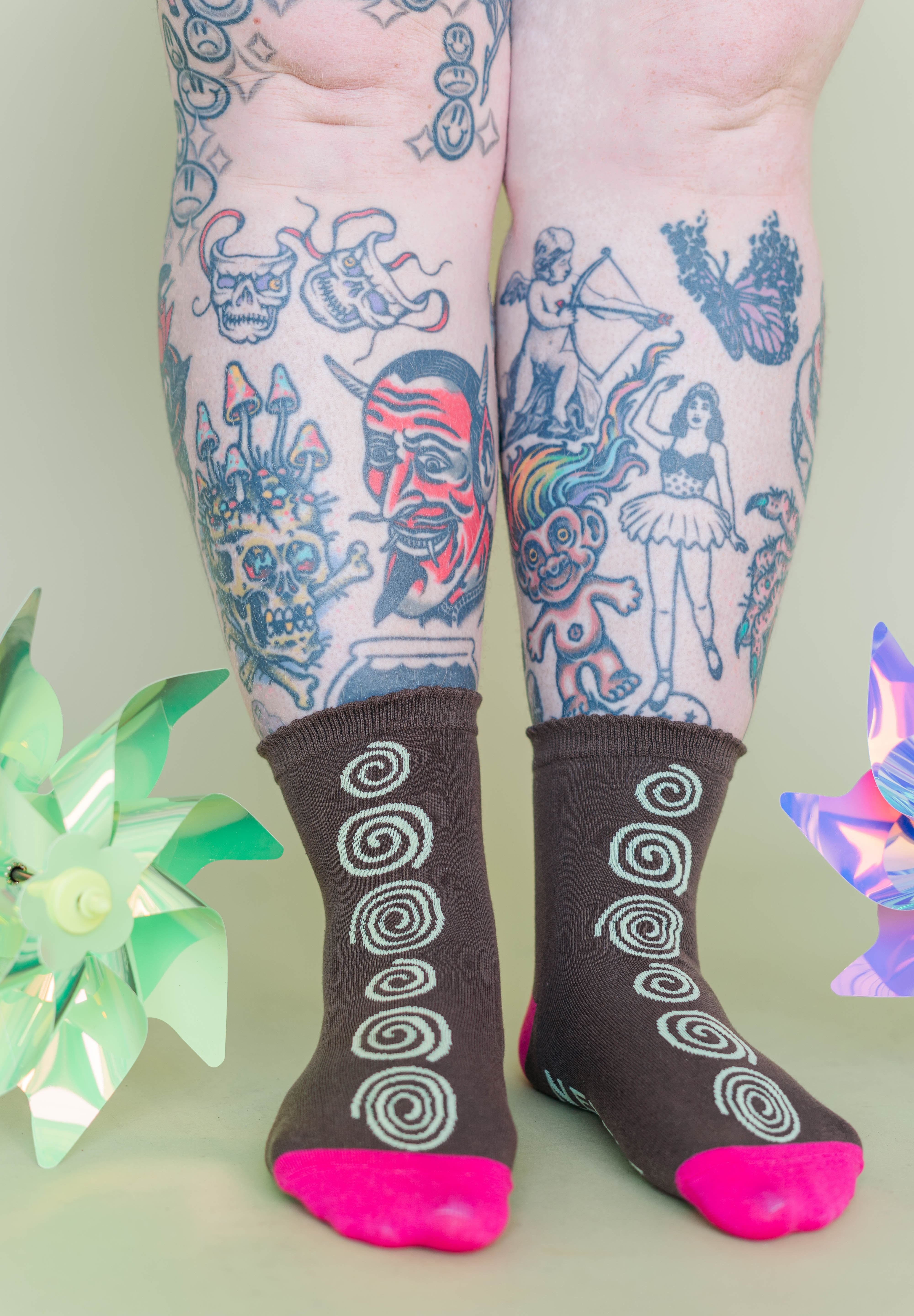 Chocolate Spiral Socks