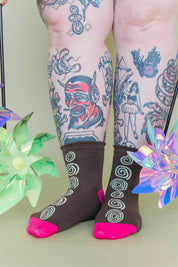 Chocolate Spiral Socks