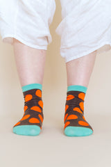 CHOCOLATE ORANGE DOT SOCKS