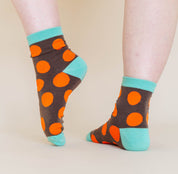 Chocolate Orange Dot Socks