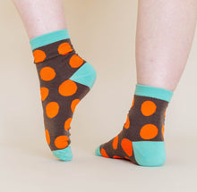 Chocolate Orange Dot Socks