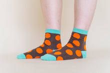 Chocolate Orange Dot Socks