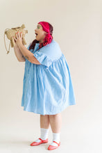 Blue Gingham Mini Mushroom Dress