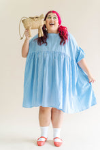 Blue Gingham Mini Mushroom Dress