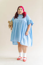 Blue Gingham Mini Mushroom Dress