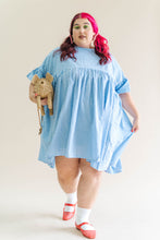 Blue Gingham Mini Mushroom Dress