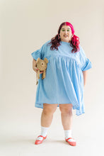 Blue Gingham Mini Mushroom Dress