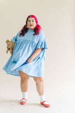 Blue Gingham Mini Mushroom Dress