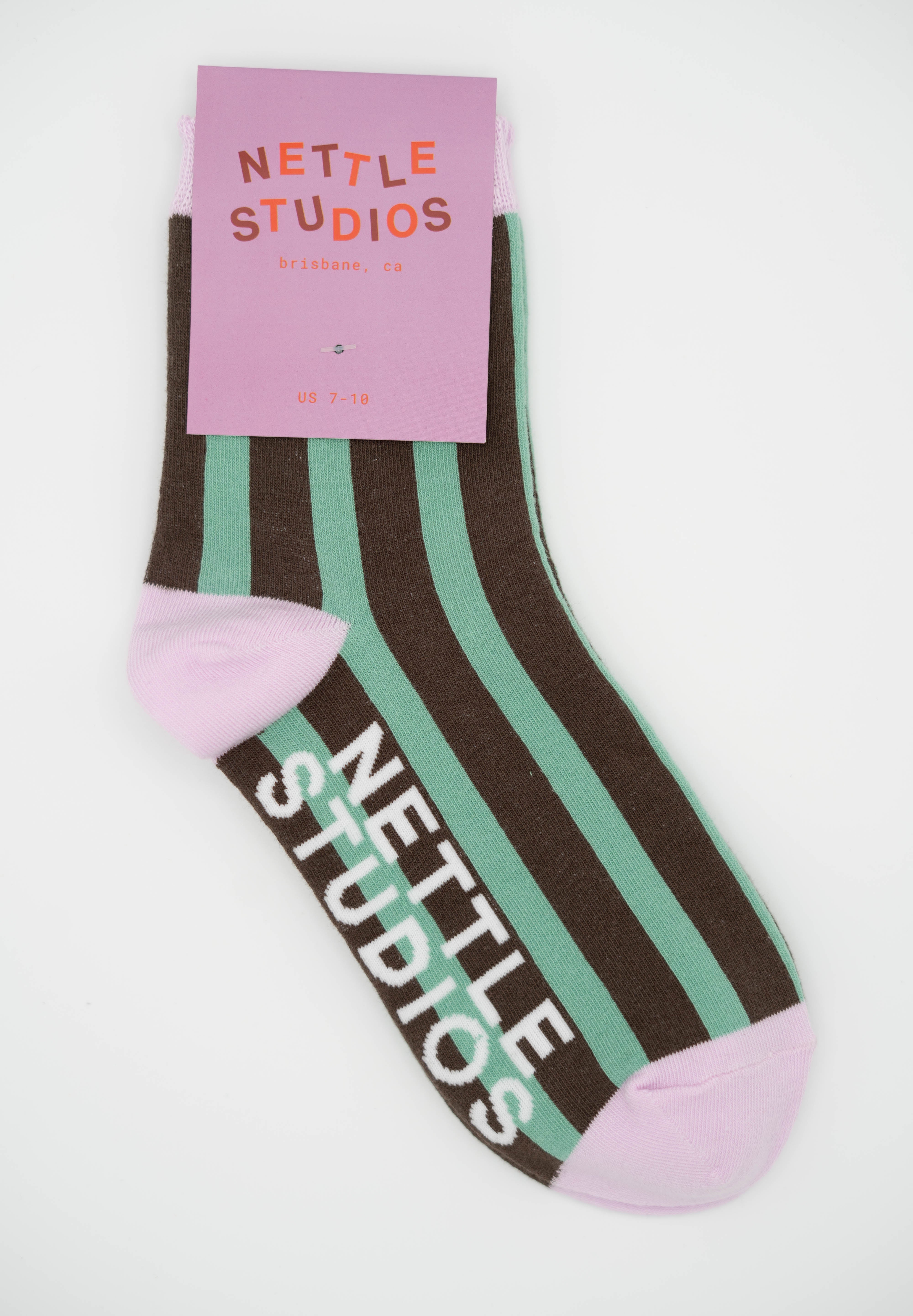 CHOCOLATE STRIPE SOCKS